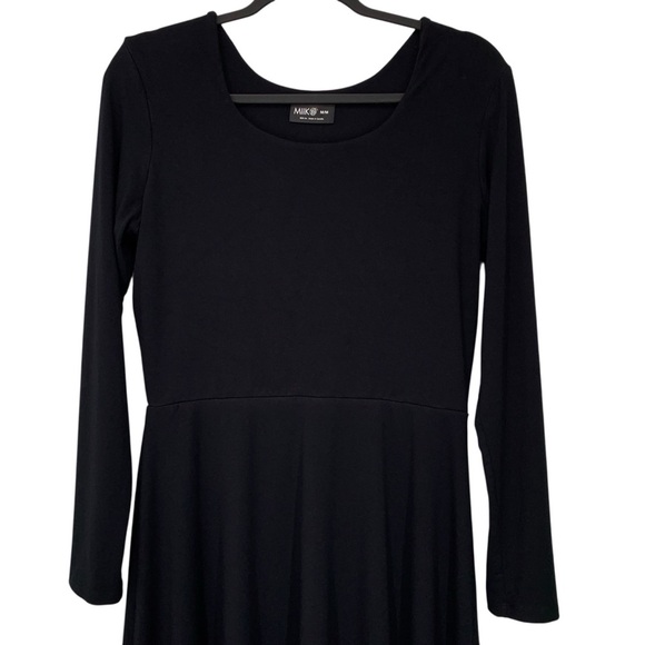 Miik Swing Dress Womens Medium Black Long Sleeve Bamboo Fall Winter Classic - Picture 3 of 7